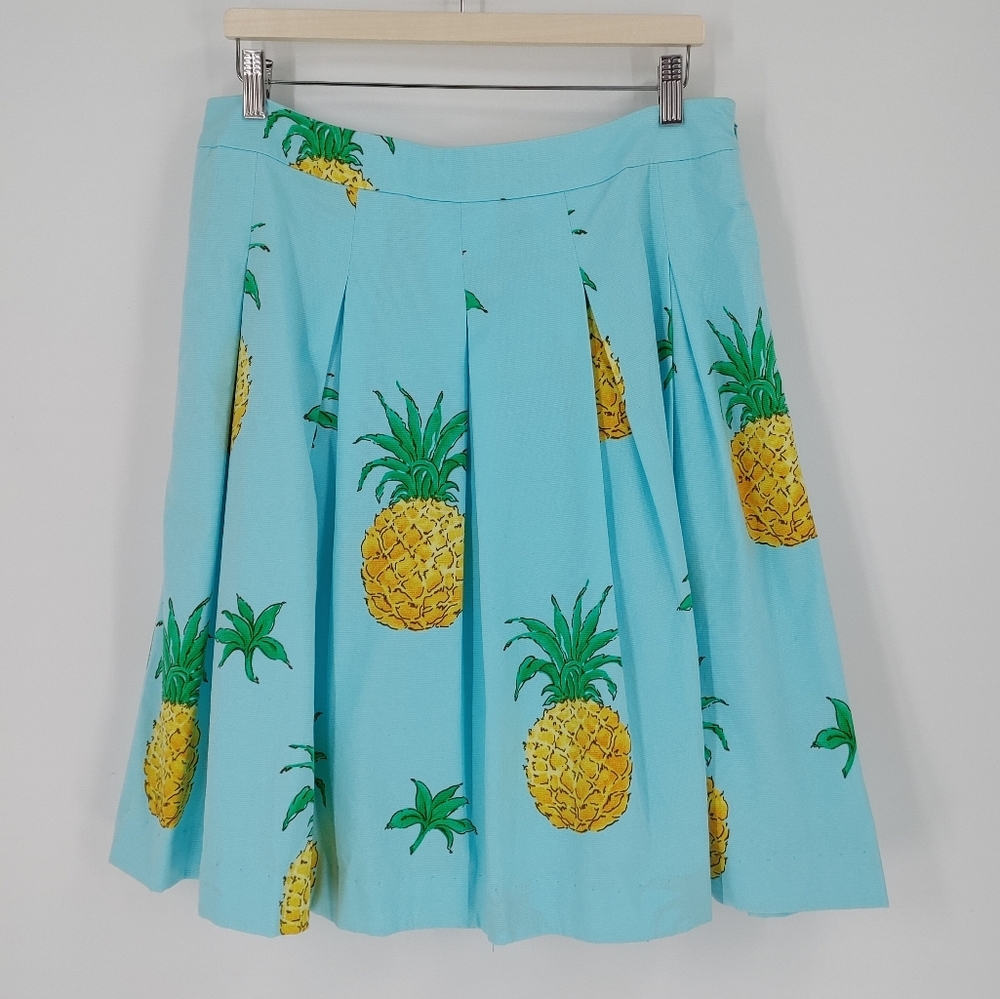 Talbots Printed Flare Midi Skirt